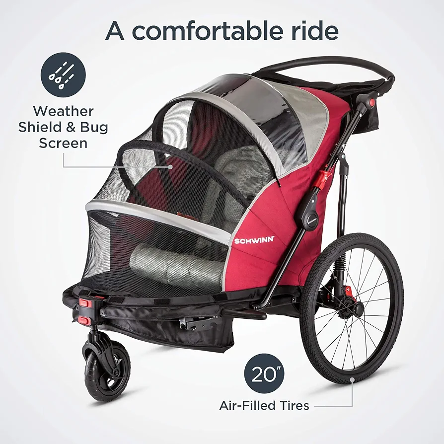 Schwinn Joyrider Double Bike Trailer/Stroller - photo 3