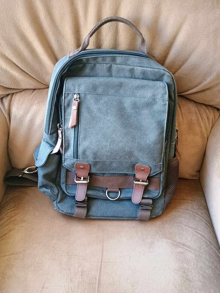 Canvas Backpack - Grey