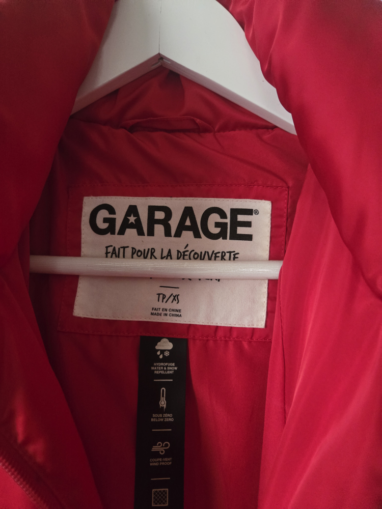 Garage Red Puffer Jacket - Size XS - photo 2