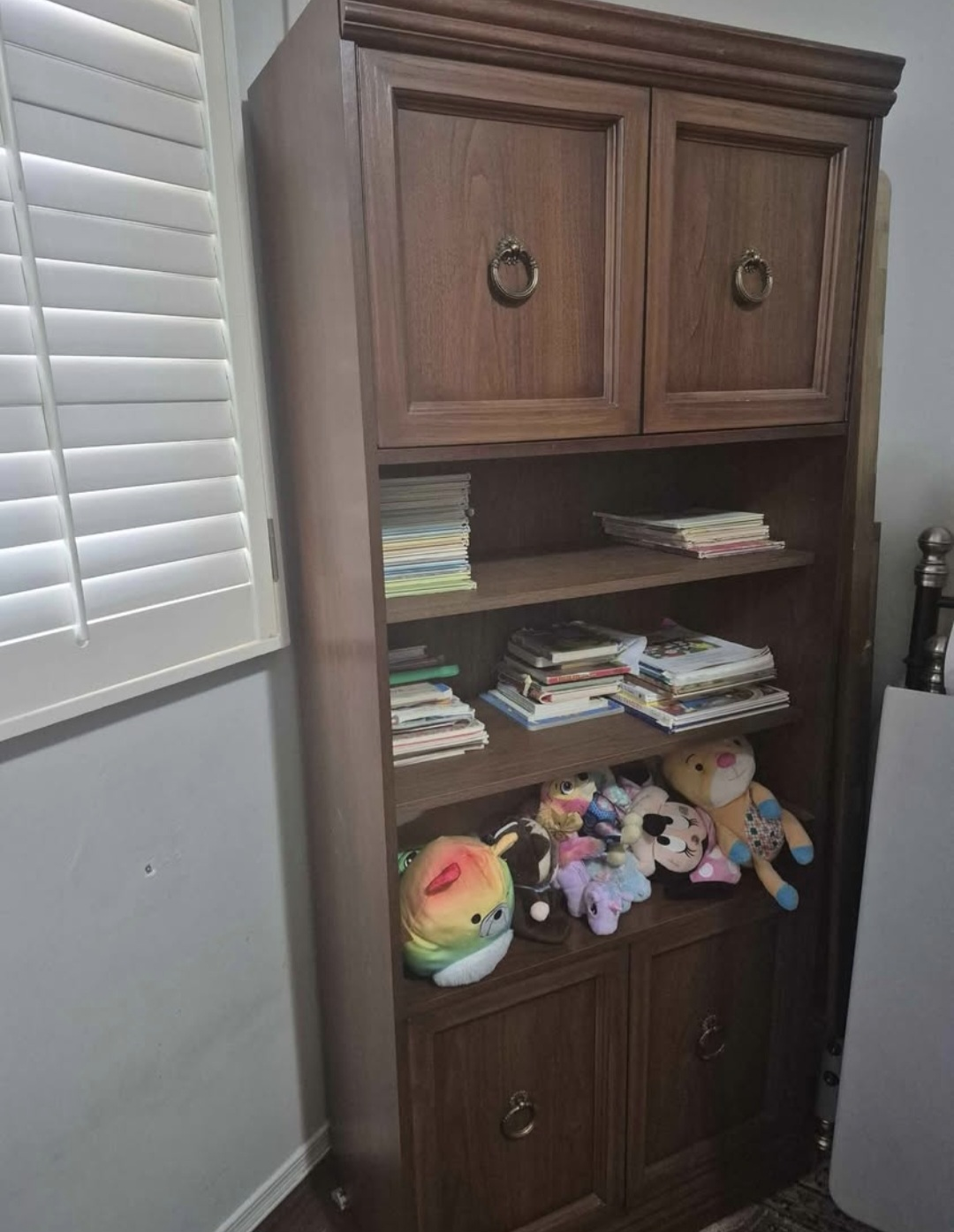 Wooden Bookcase with Storage - photo 3