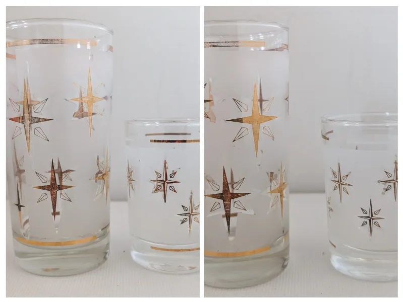 vintage Atomic Starburst Tumbler glasses thumbnail