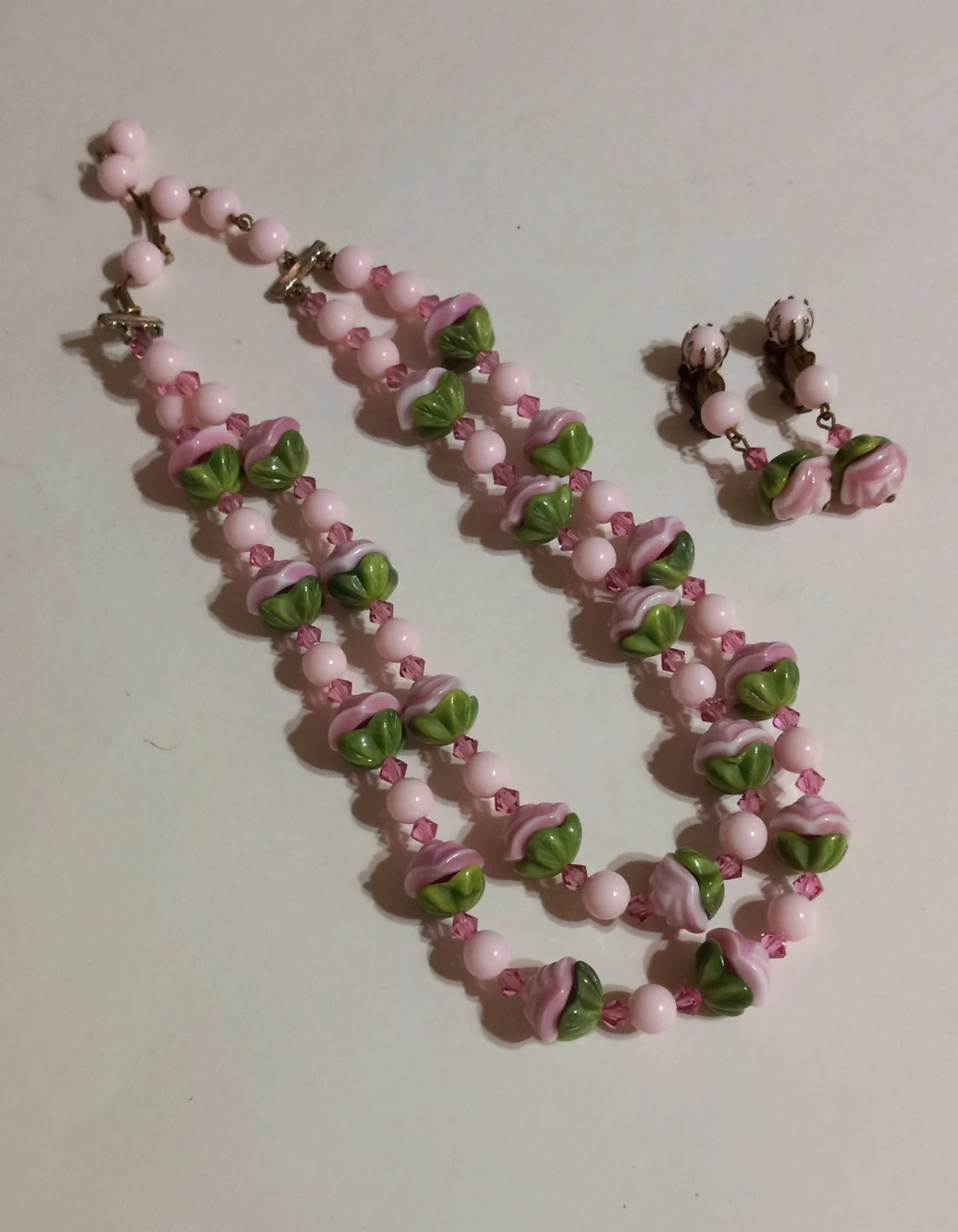 Vintage necklace with matching earrings - photo 2