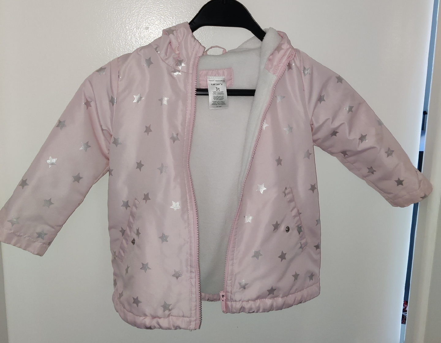 Carter's 3T Toddler Girl's Pink Star Jacket
