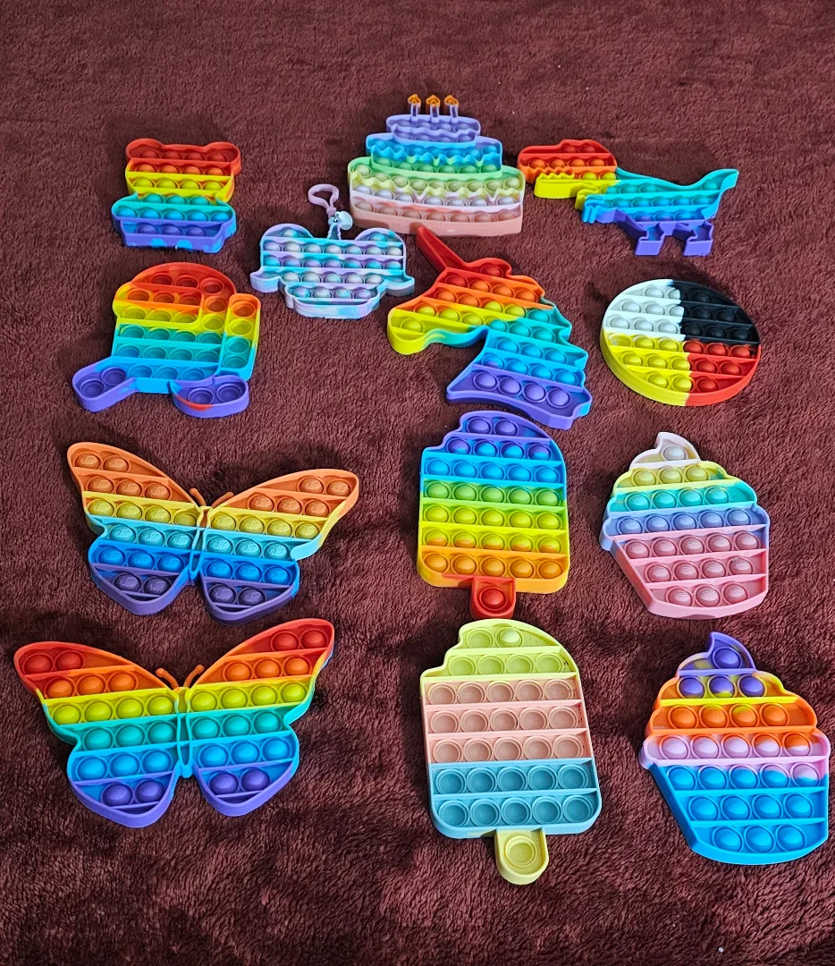 Rainbow Pop It Fidget Toys - Lot of 12 image indicator(2)