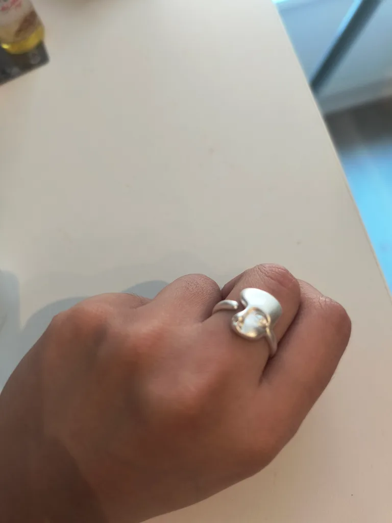 925 Sterling Silver Face Ring- Unisex image indicator(3)