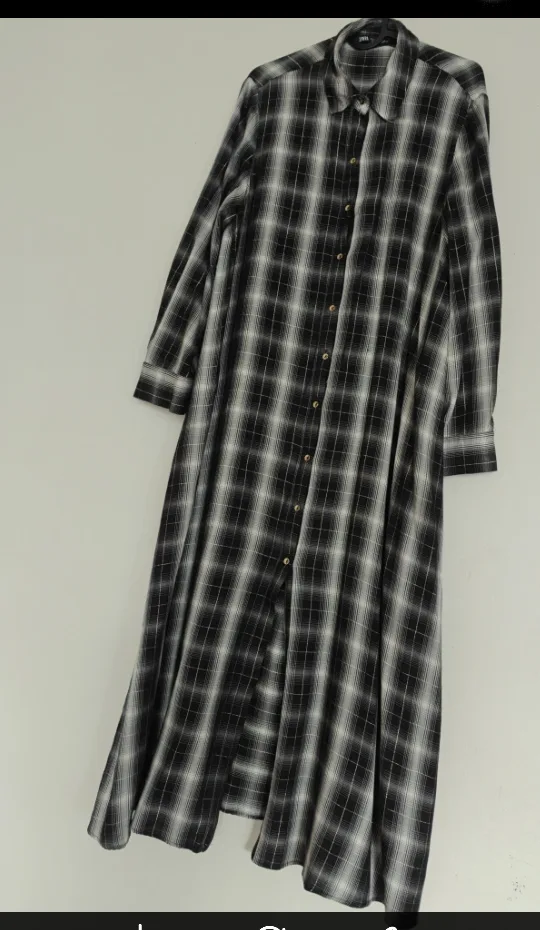 Zara Plaid Maxi Shirt Dress image indicator(9)