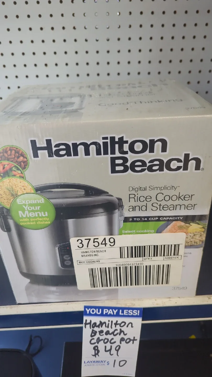 New Hamilton Beach Digital Rice Cooker & Steamer thumbnail