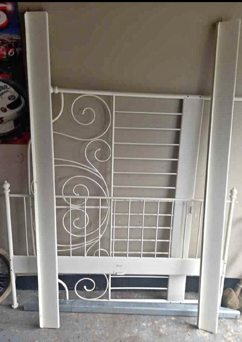 free White Metal Bed Frame