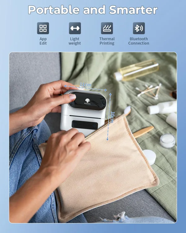 Phomemo M220 Label Maker, Upgrade 3 Inch Barcode Label Printer image indicator(5)