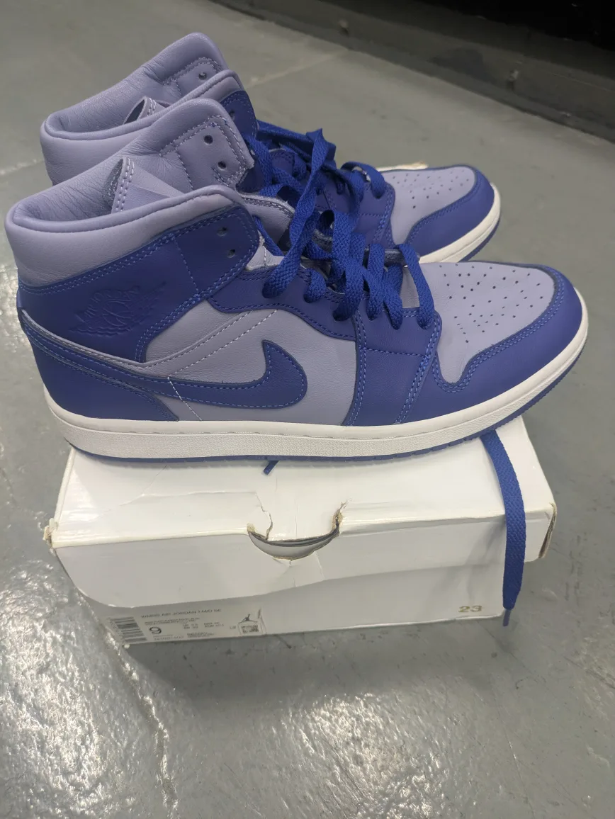 Nike Air Jordan 1 High Iron Purple Deep Royal (Women's) - Size 9 thumbnail