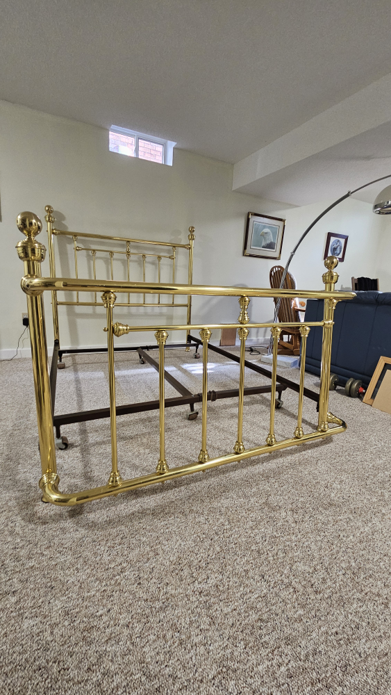Queen-size Brass Headboard and Footboard.