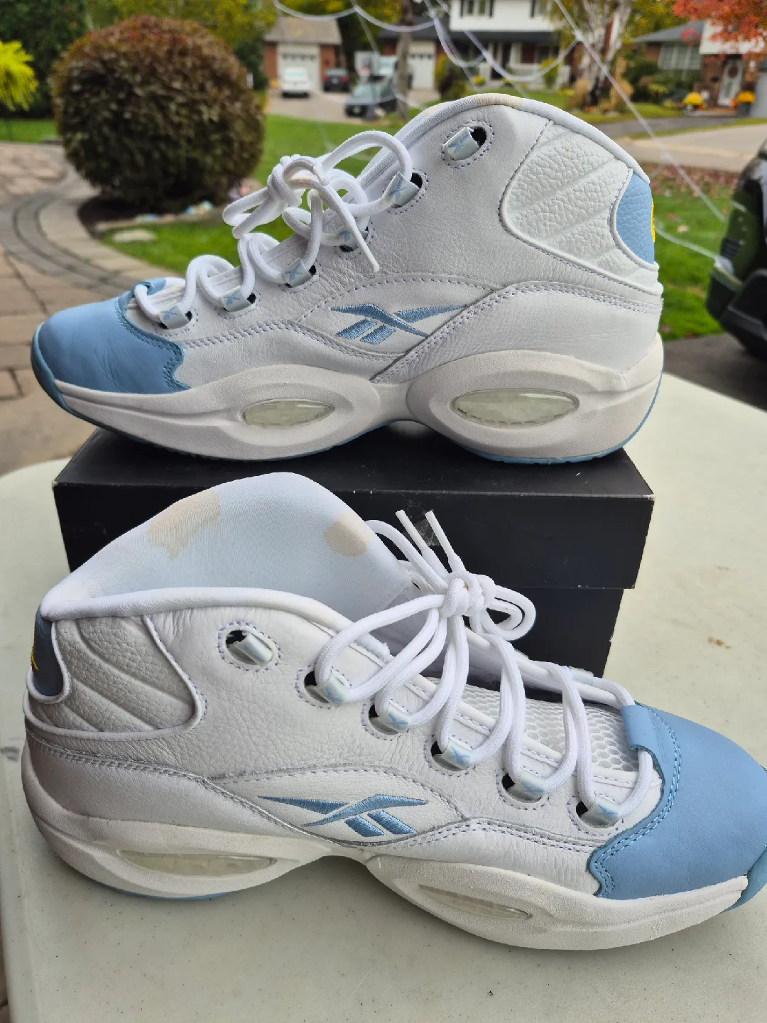 Reebok Question Mid White/Blue - Size 10.5 image indicator(6)
