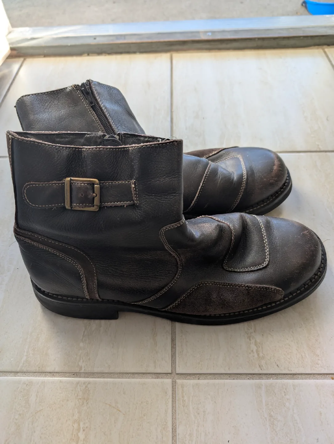 Spring Brown Leather Boots - Size 13 image indicator(2)