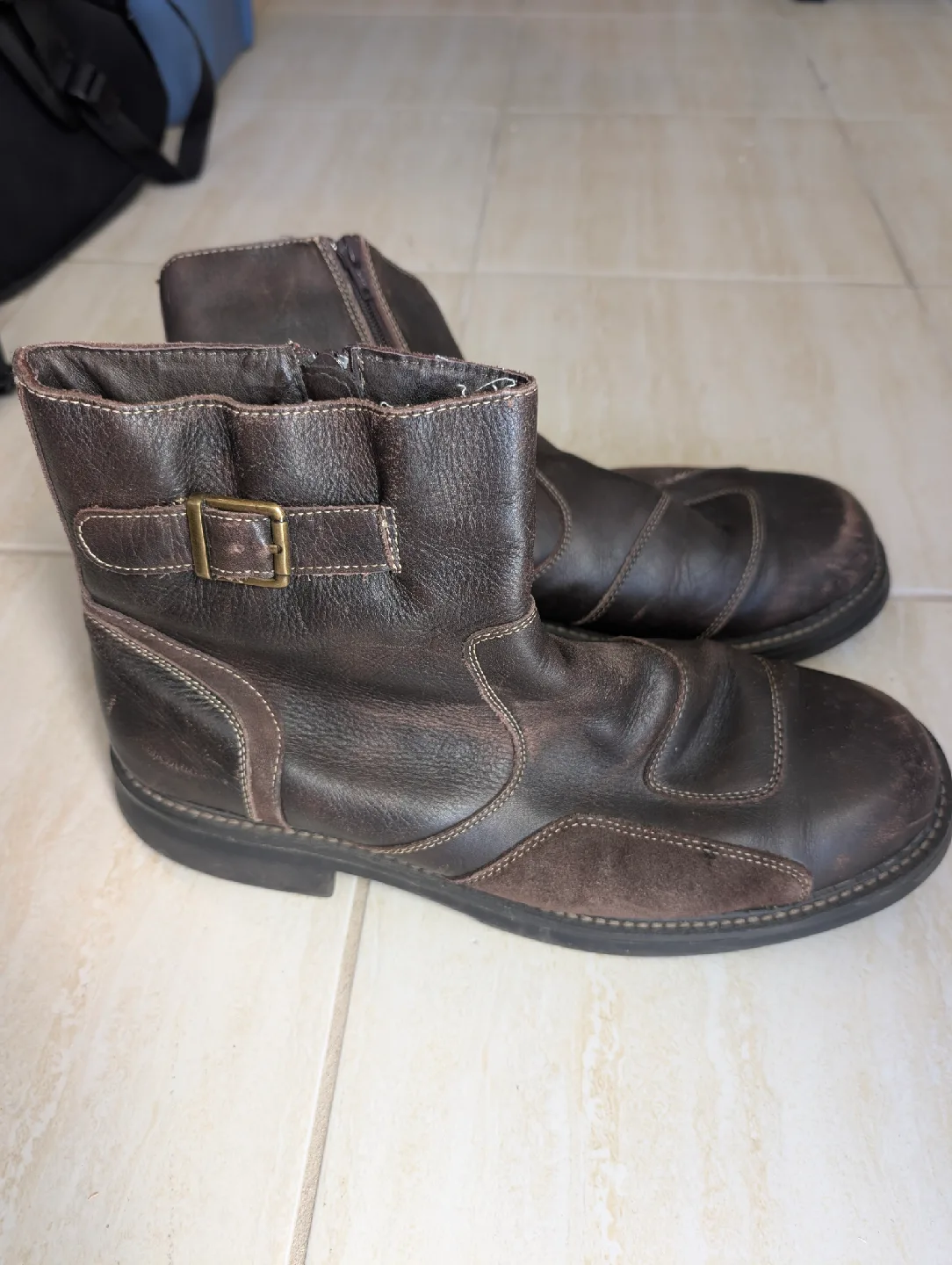Spring Brown Leather Boots - Size 13 image indicator(3)