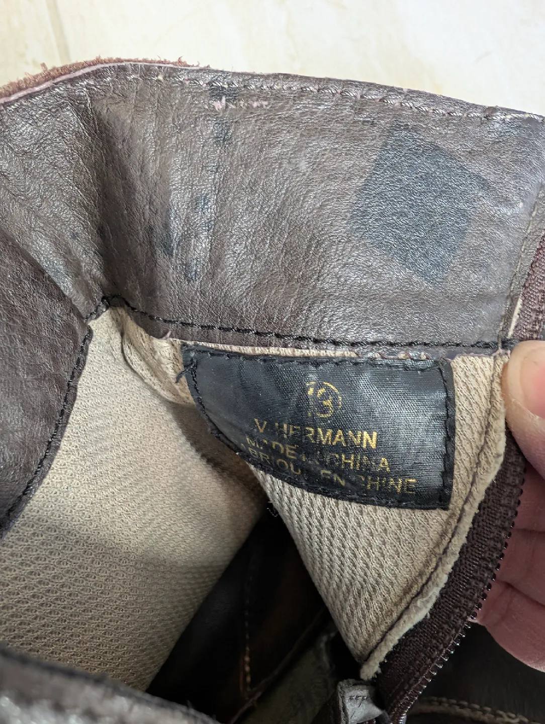 Spring Brown Leather Boots - Size 13 image indicator(4)