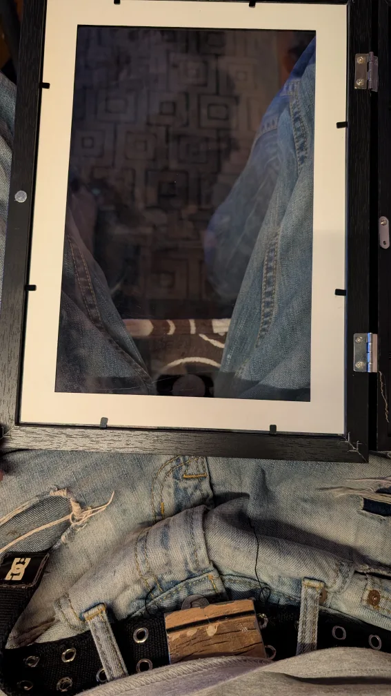 New Black Picture Box-Frame with Mounting Hardware image indicator(2)