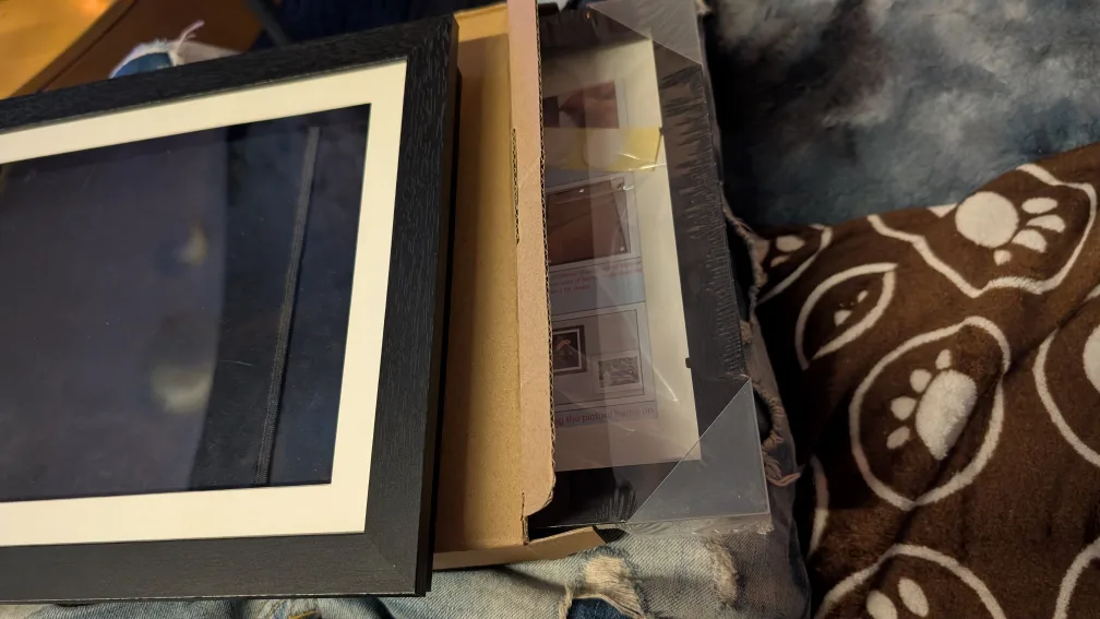 New Black Picture Box-Frame with Mounting Hardware image indicator(5)