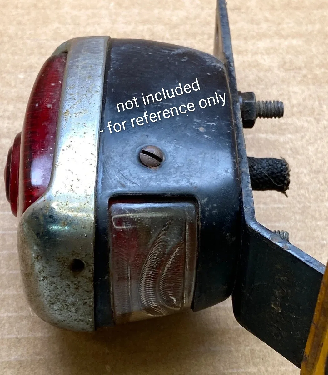 Vintage STOPRAY STIMSONITE Tail Light Lens & Bezel (1940s–50s) image indicator(4)