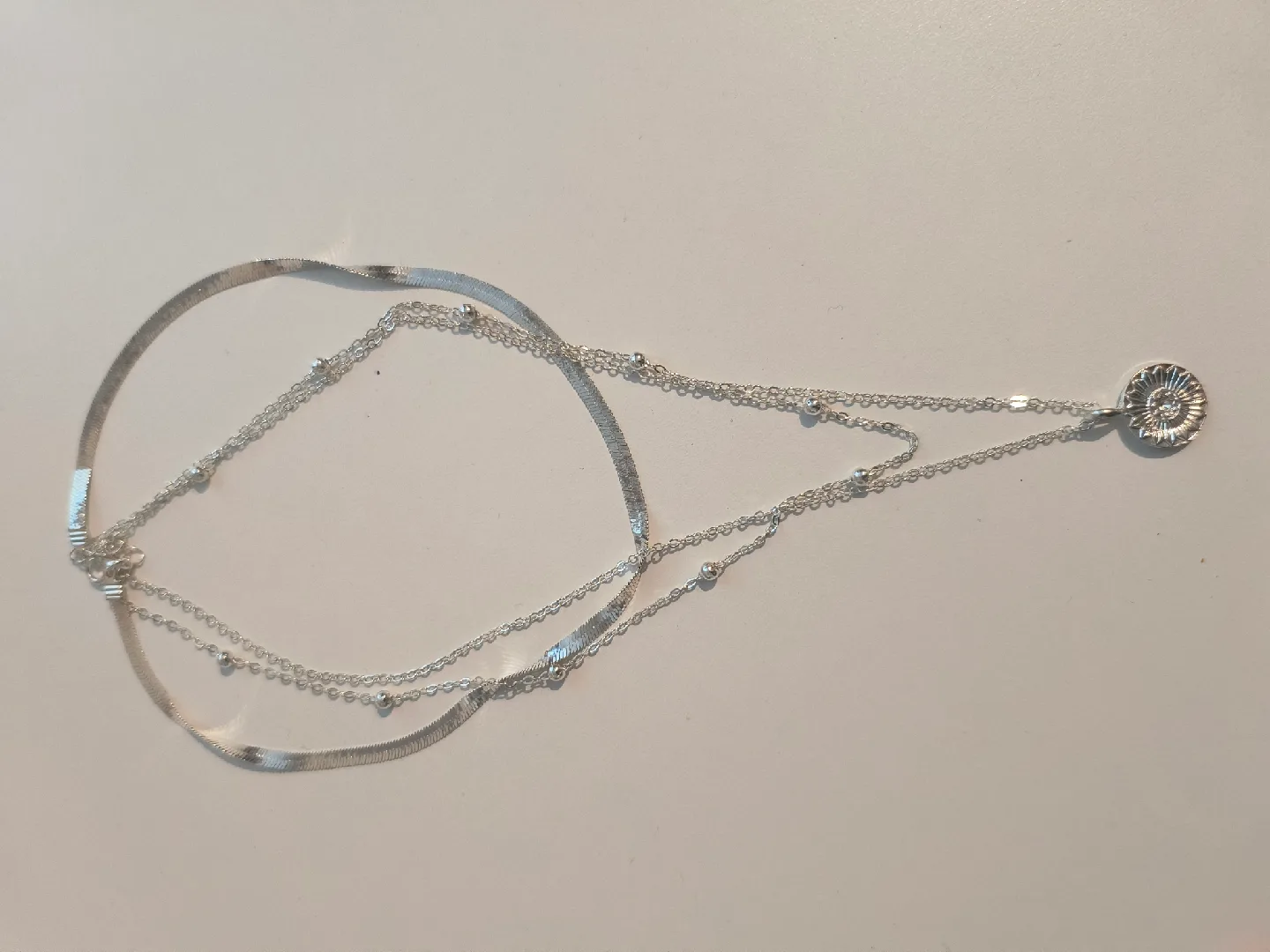 Silver Layered Necklace image indicator(3)