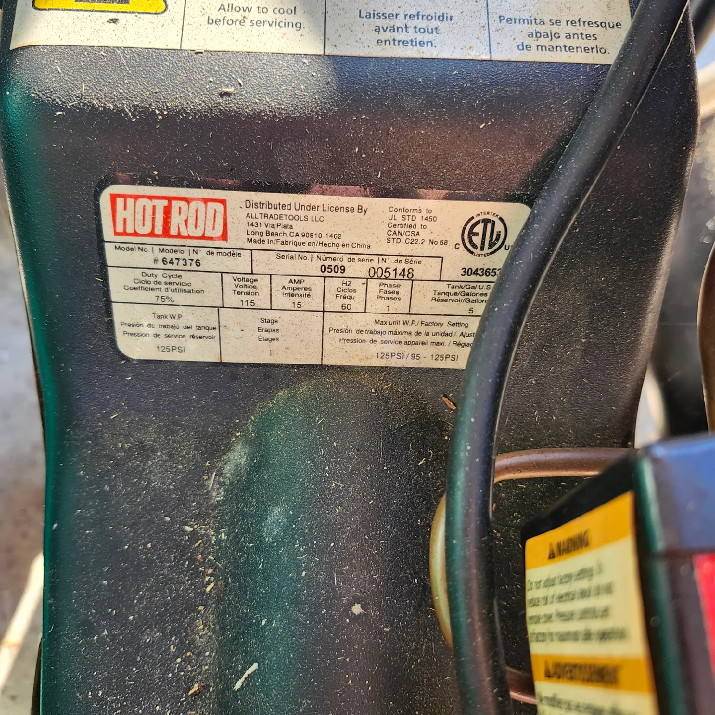 Powerbuilt Hot Rod Air Compressor image indicator(4)