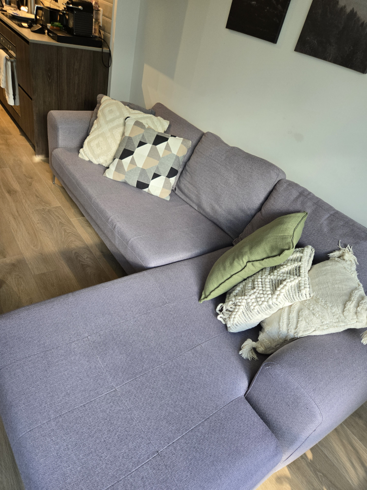 Grey L Shape Sectional Sofa - photo 2
