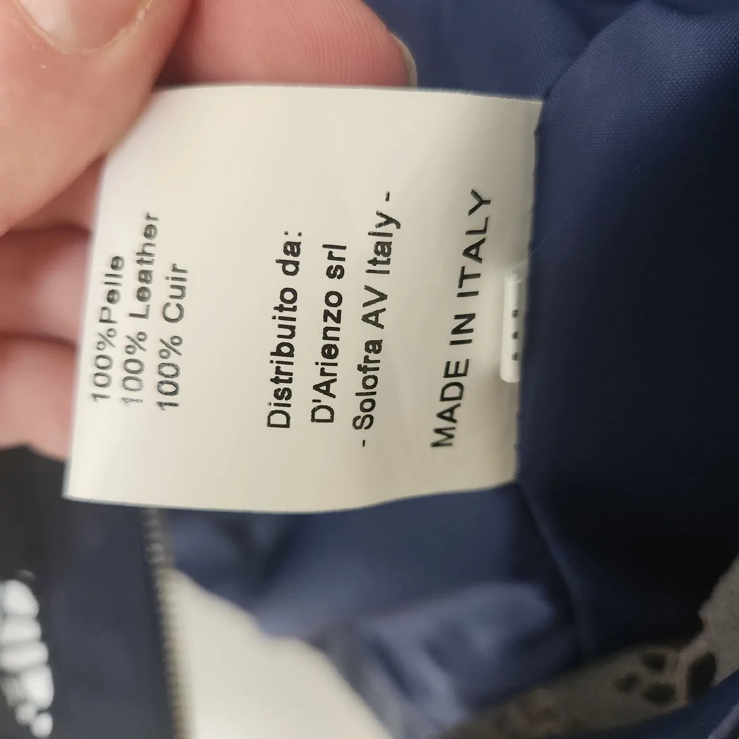 D Collezioni Blue Leather Jacket Paisley Laser Cut image indicator(7)