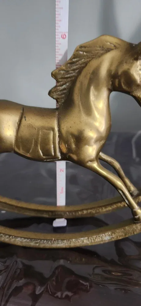 Vintage solid Brass Rocking Horse Figurine image indicator(6)