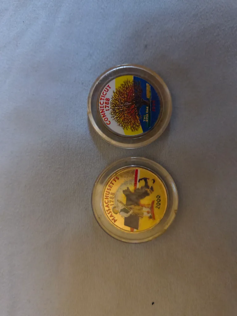 State Quarter Coins - Connecticut & Massachusetts image indicator(3)