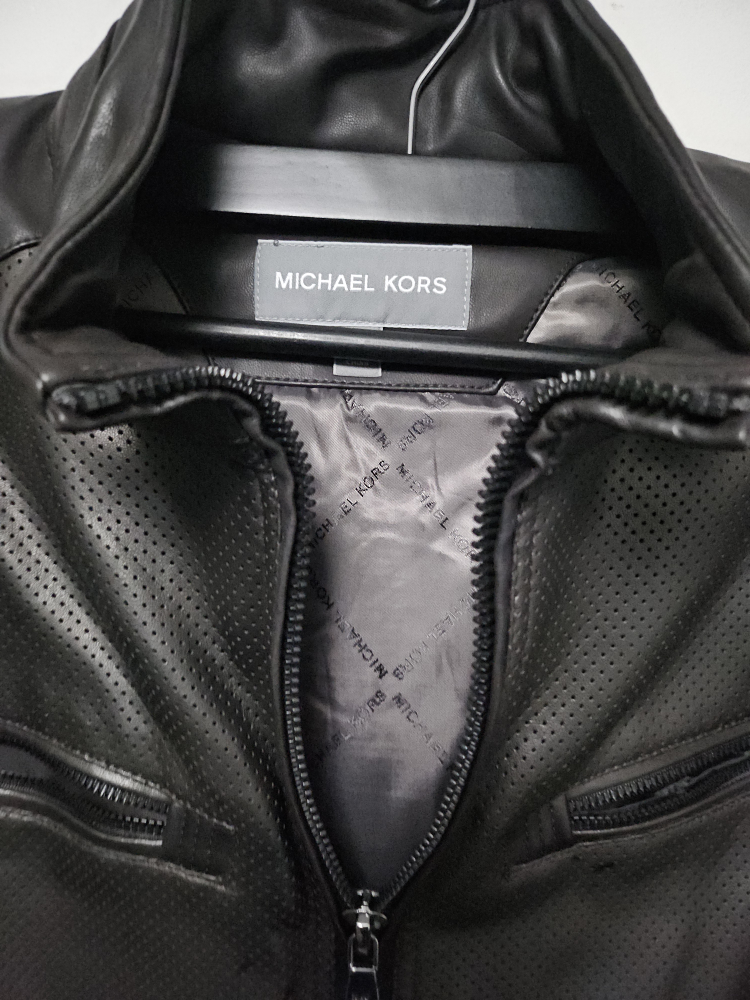 Michael Kors Black Leather Jacket - Size M - photo 2