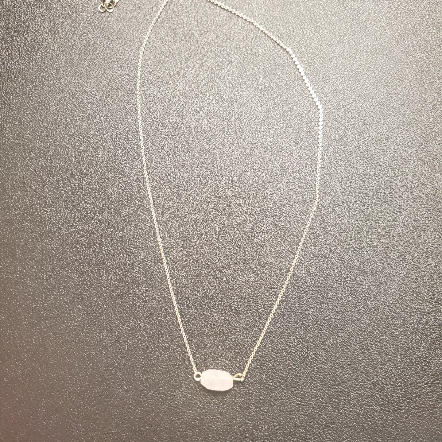 Silver Necklace with Pink Stone - photo 2
