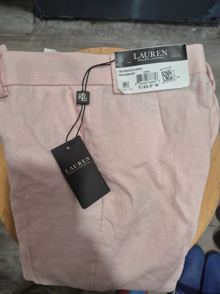 Lauren Ralph Lauren Pink Linen Pants - Size 7/23.5 image indicator(2)