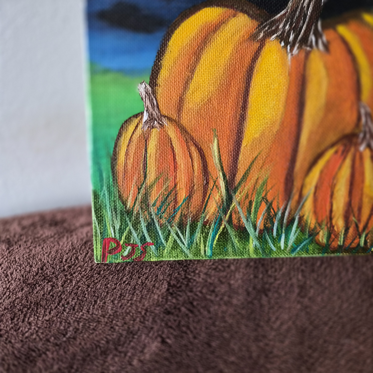 Pumpkin Painting Still-Life Cardstock Canvas - photo 3