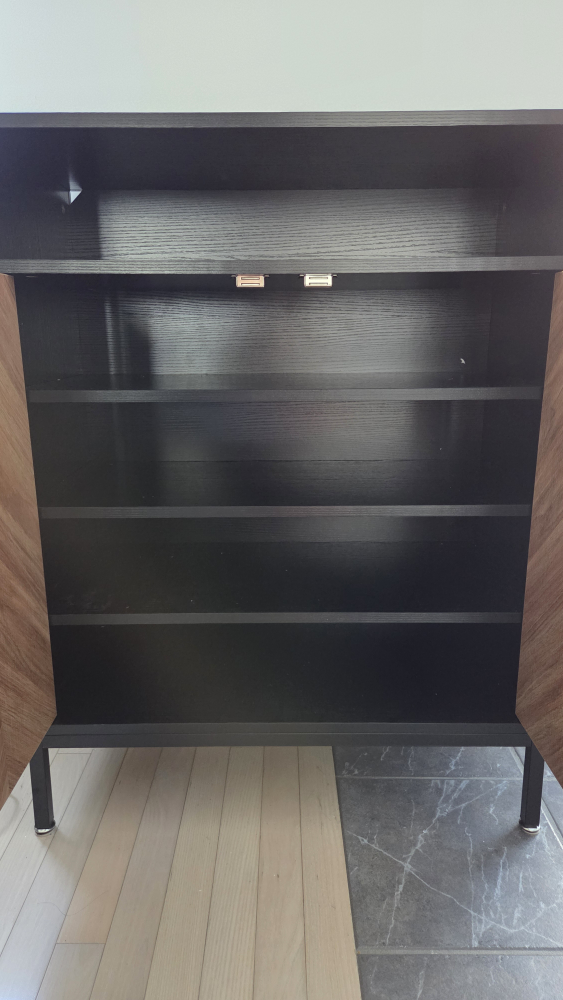 Black & Wood Shoe Cabinet - photo 5