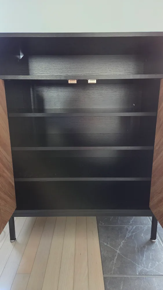 Black & Wood Shoe Cabinet image indicator(5)