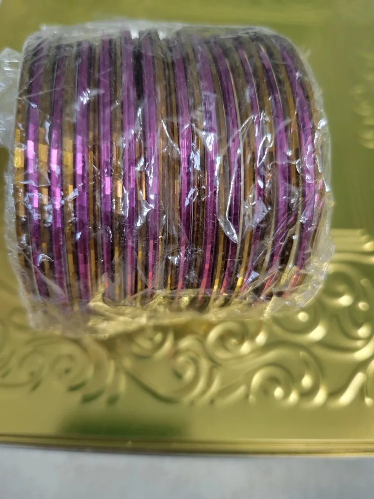 Bangles - Gold and Purple Set thumbnail