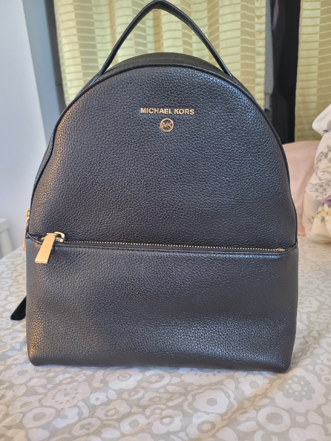 Michael Kors Black Leather Backpack