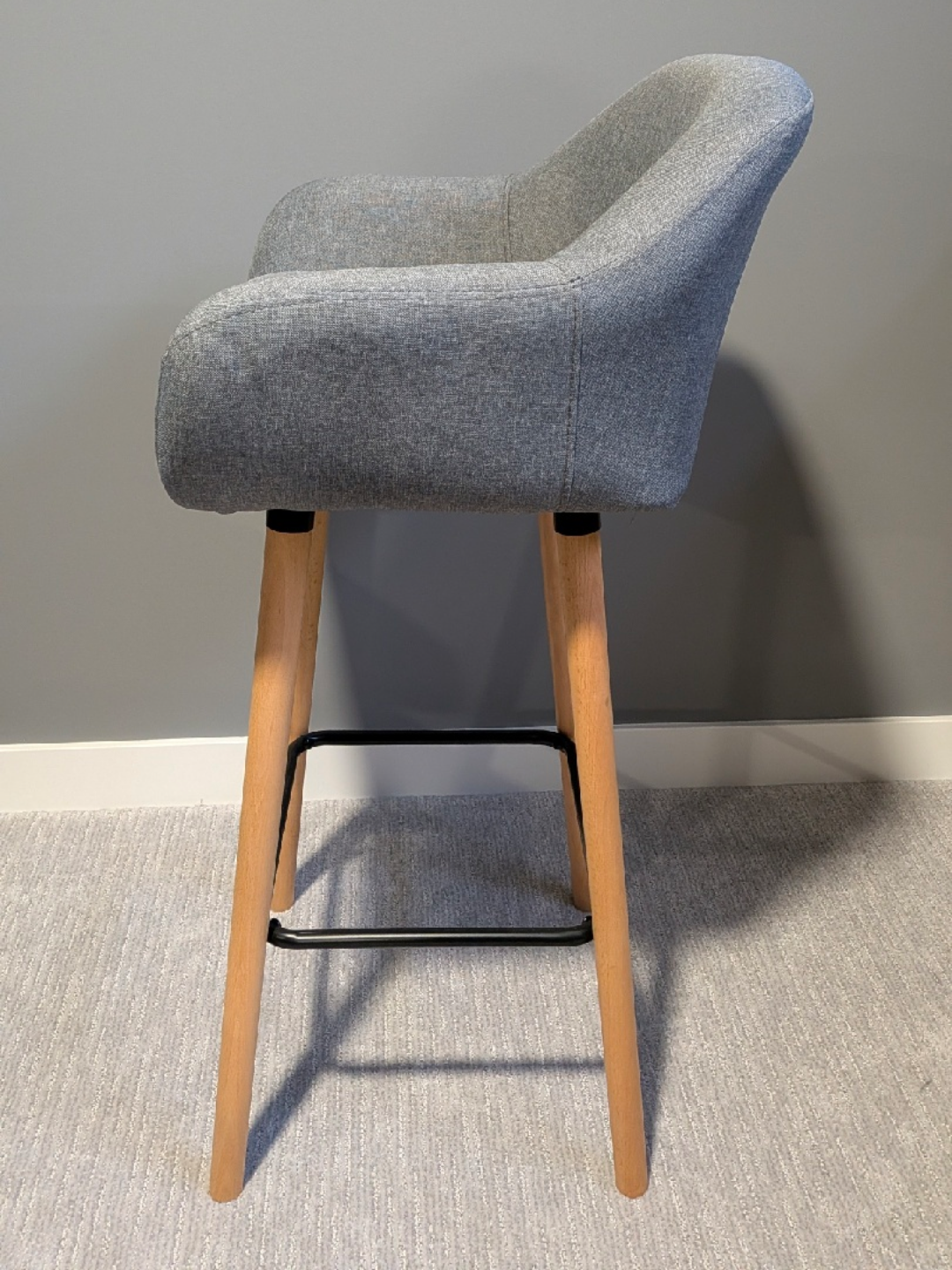 Set of 4 Grey Bar Stools - photo 3