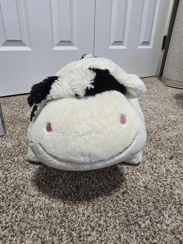 stuffed cow pillow