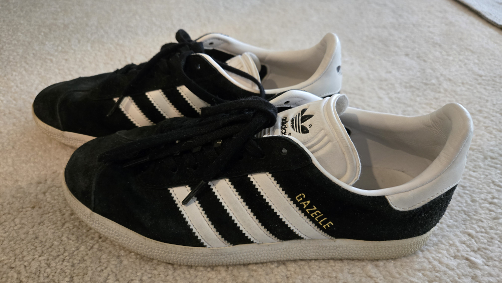 Adidas Gazelle Black & White Sneakers