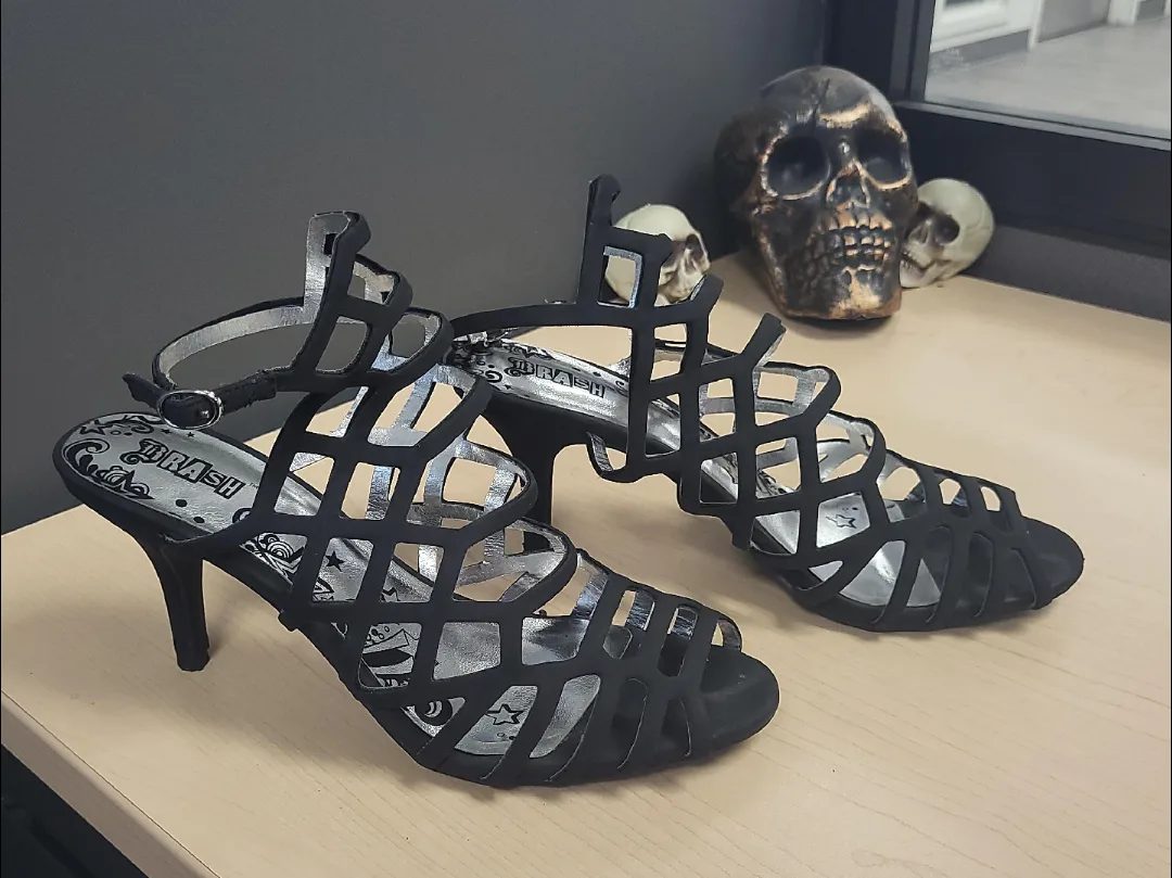 Brash Black Cage Heels - Size 7.5 image indicator(7)