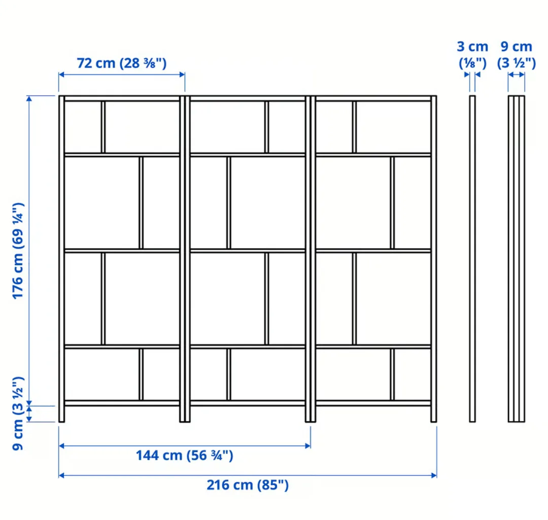 IKEA EKNE Room Divider - Black/White image indicator(5)