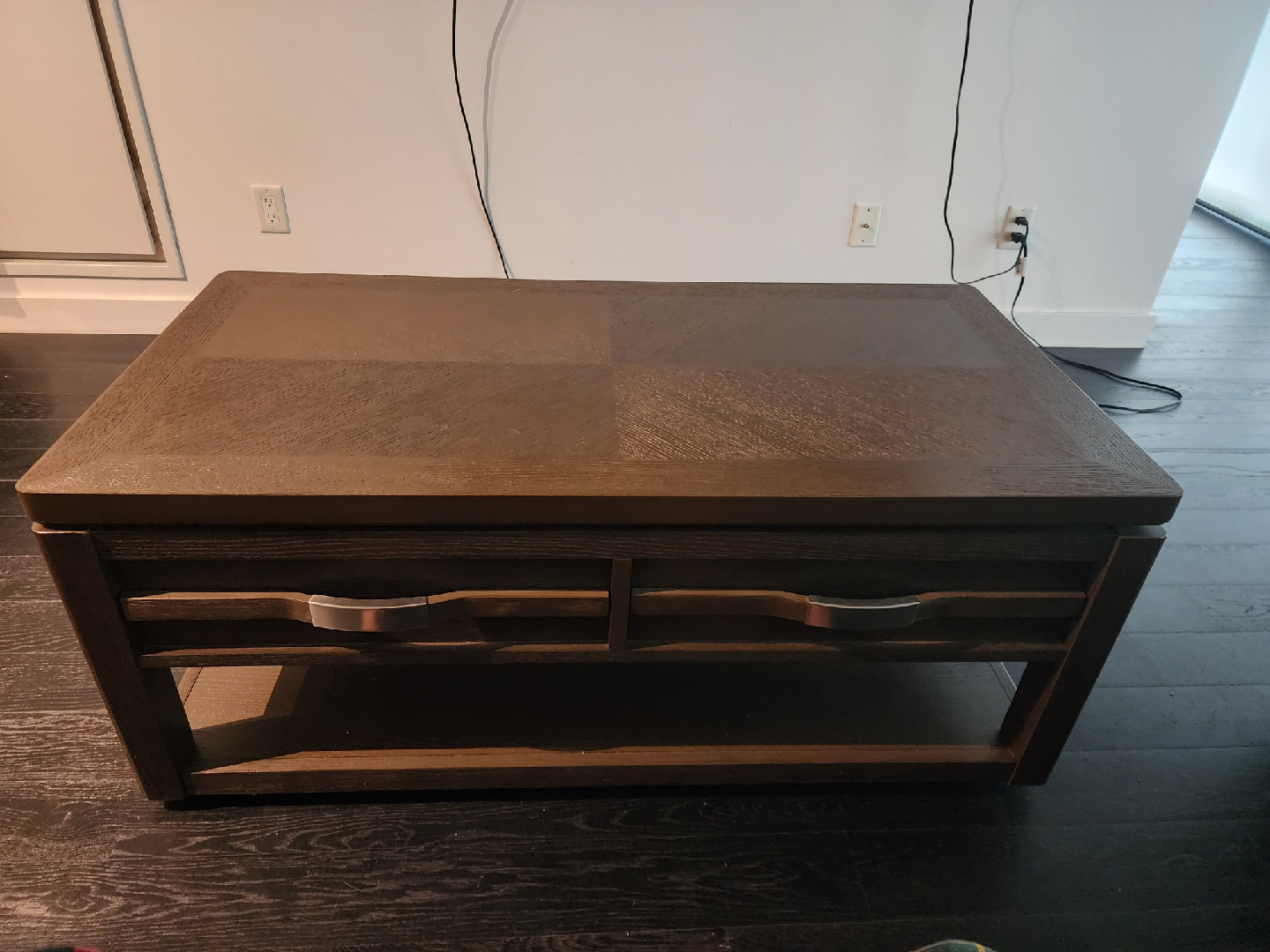 Lift Top Coffee Table, Brown Wood