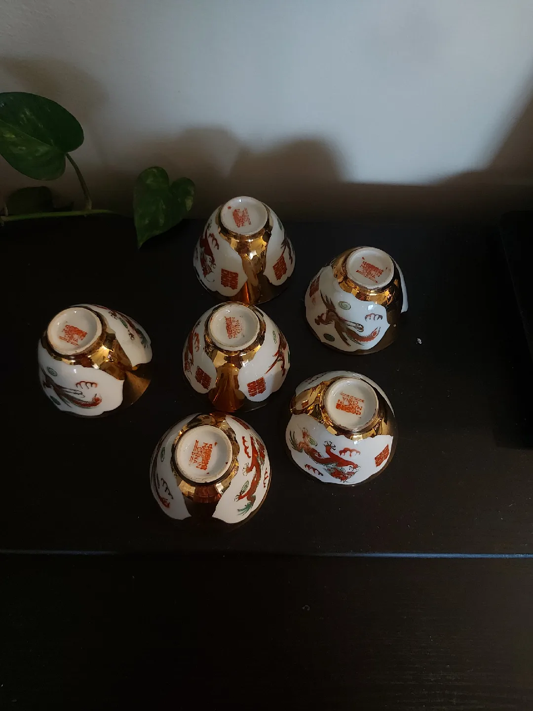 Set of 6 Chinese Dragon Tea Cups image indicator(2)