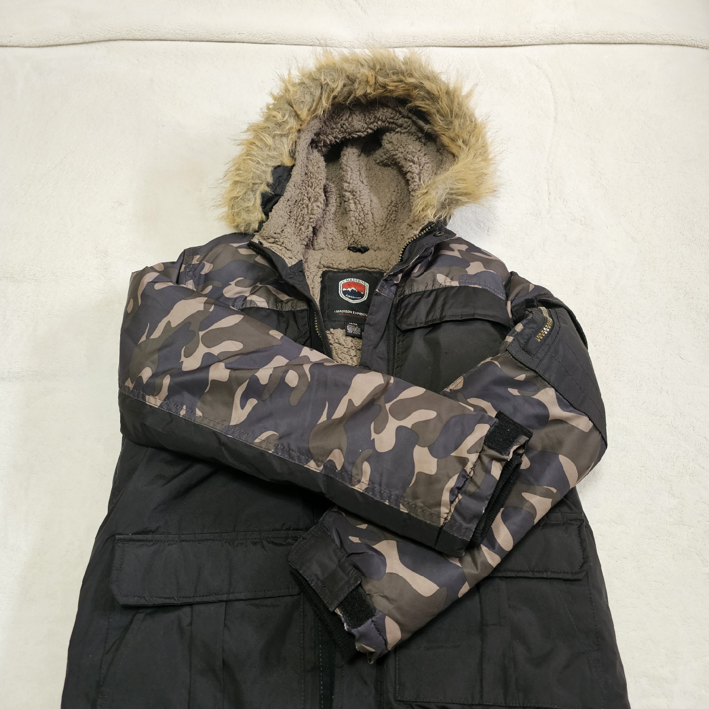Madison Expedition Boys' Camo Winter Jacket - Size M