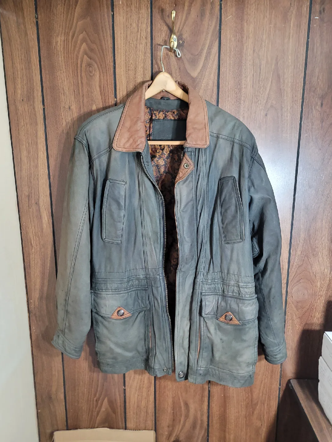 Vintage Leather Jacket - Size S thumbnail
