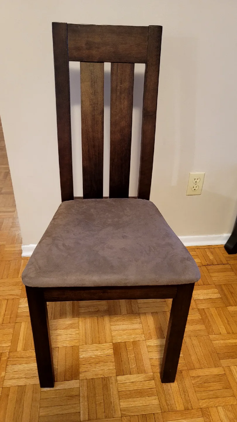 Dark Wood Dining Table with 6 Chairs image indicator(3)