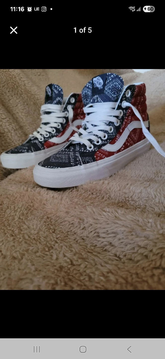 Vans Sk8-Hi Bandana High Top - US Women's 5