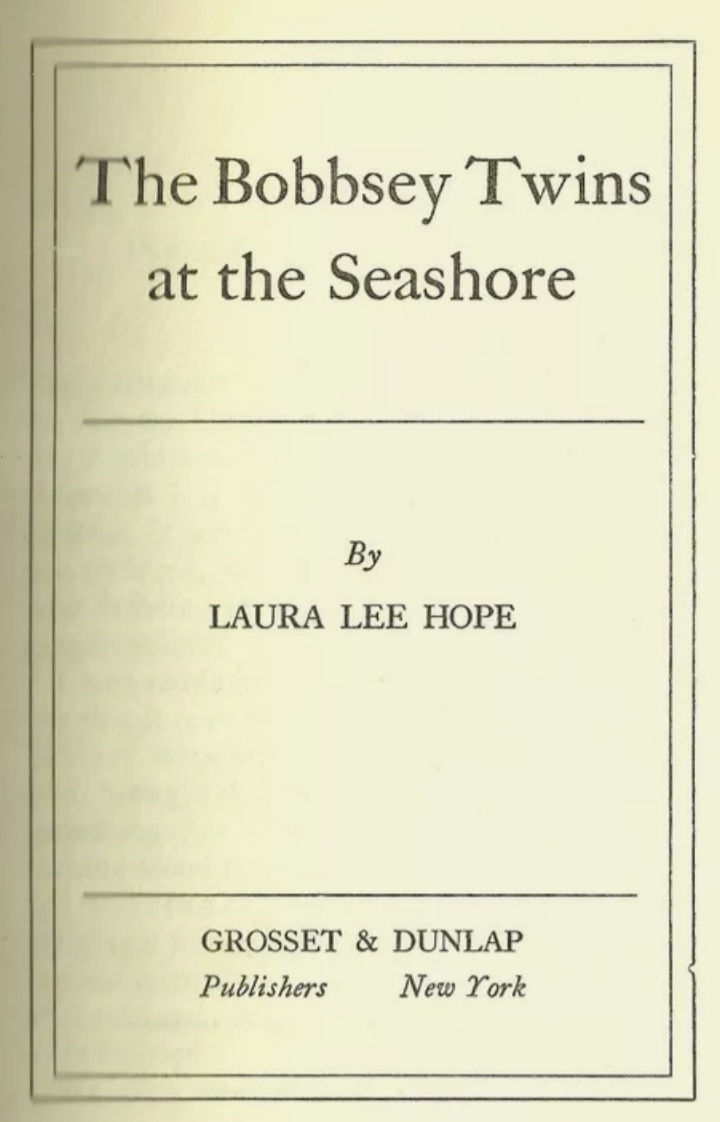 The Bobbsey Twins at the Seashore by Laura Lee Hope - photo 2