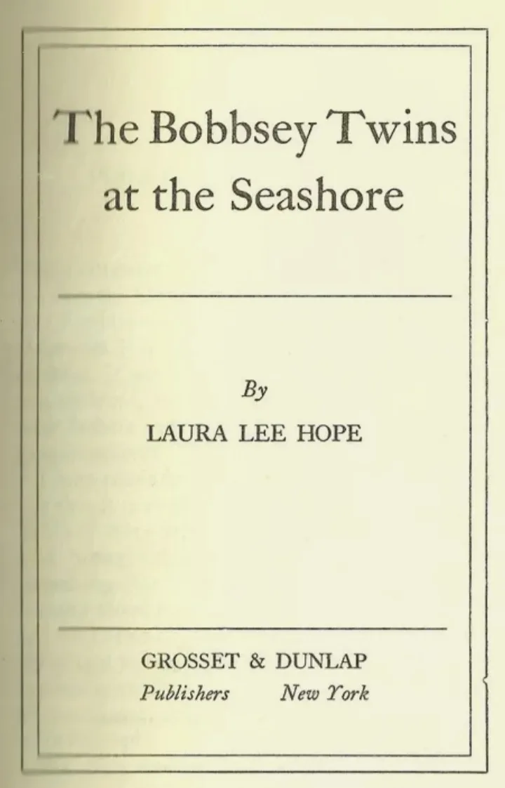 The Bobbsey Twins at the Seashore by Laura Lee Hope image indicator(2)