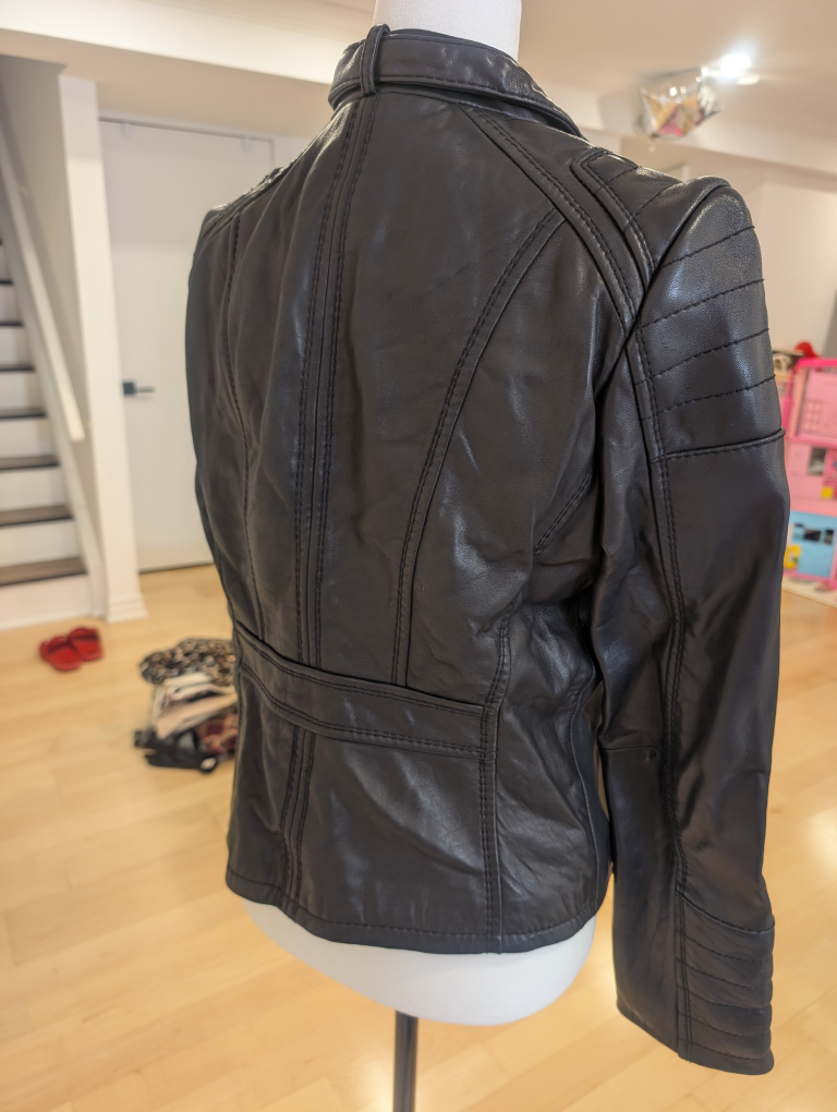 Michael Kors Black Leather Biker Jacket - photo 5